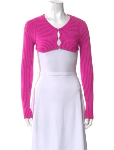 Pre-owned Forte Forte Virgin Wool Crew Neck Sweater In Pink