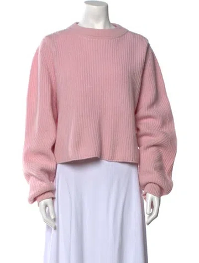 Pre-owned Forte Forte Virgin Wool Mock Neck Sweater In Pink
