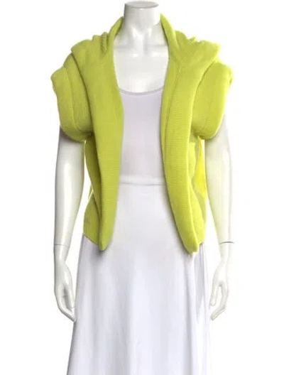 Pre-owned Forte Forte Virgin Wool Open Front Sweater In Green