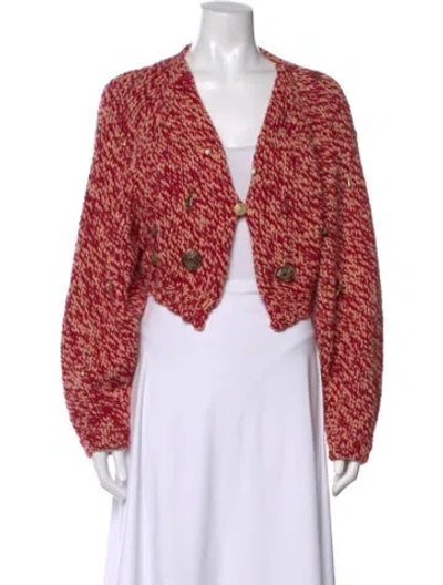 Pre-owned Forte Forte Virgin Wool Patterned Sweater In Red