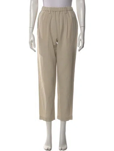Pre-owned Forte Forte Virgin Wool Straight Leg Pants In Neutral