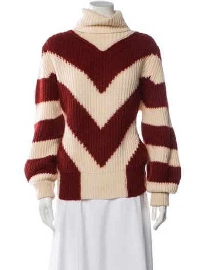 Pre-owned Forte Forte Virgin Wool Striped Sweater In Neutral
