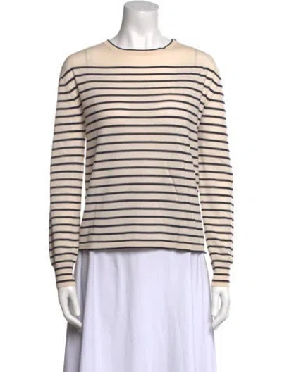 Pre-owned Forte Forte Virgin Wool Striped Sweater In Neutral