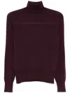 Forte Forte Turtleneck Rib Trim Plain Knit Pullover In Purple