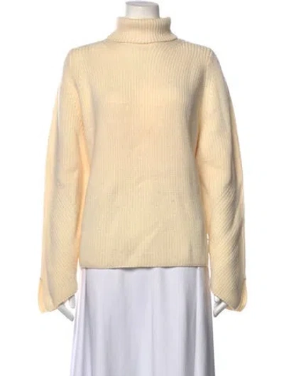 Pre-owned Forte Forte Virgin Wool Turtleneck Sweater In Neutrals
