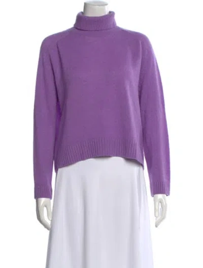 Pre-owned Forte Forte Virgin Wool Turtleneck Sweater In Purple