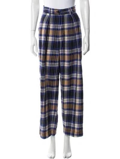 Pre-owned Forte Forte Virgin Wool Wide Leg Pants In Blue