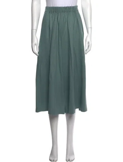Pre-owned Forte Forte Virgin Wool Wide Leg Pants In Green