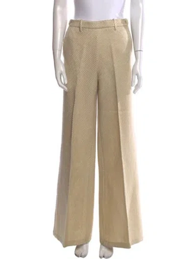 Pre-owned Forte Forte Virgin Wool Wide Leg Pants In Neutral
