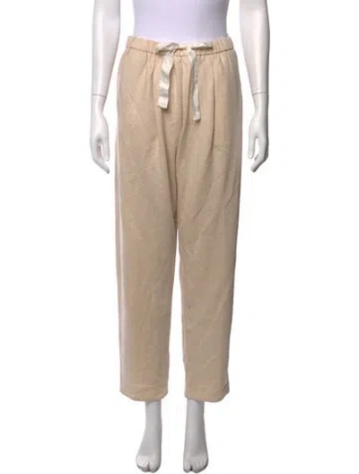 Pre-owned Forte Forte Virgin Wool Wide Leg Pants In Neutral