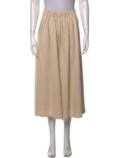 Pre-owned Forte Forte Virgin Wool Wide Leg Pants In Neutrals