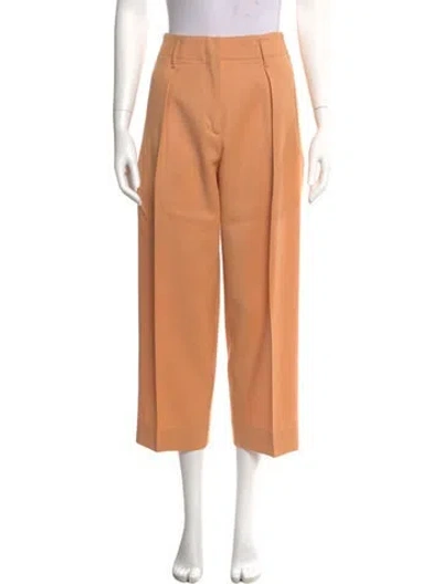 Pre-owned Forte Forte Virgin Wool Wide Leg Pants In Orange