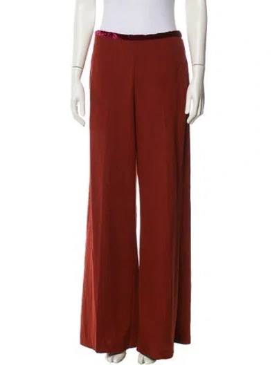 Pre-owned Forte Forte Virgin Wool Wide Leg Pants In Orange