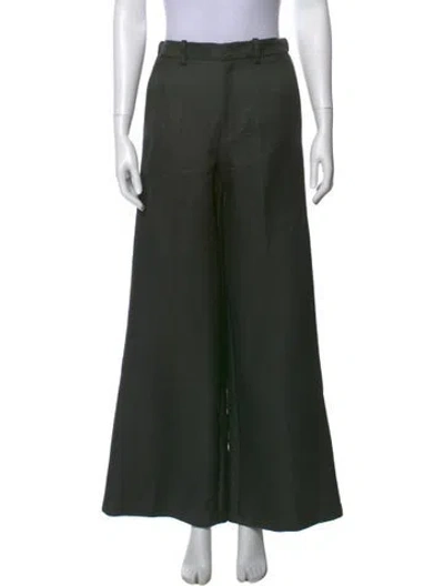 Pre-owned Forte Forte Virgin Wool Wide Leg Pants W/ Tags In Green