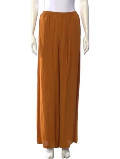 Pre-owned Forte Forte Virgin Wool Wide Leg Pants In Yellow