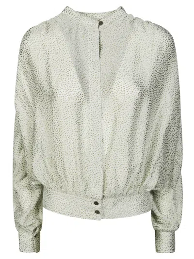 Forte Forte Viscose And Silk Blouse In Gray