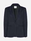 FORTE FORTE VISCOSE AND WOOL SINGLE-BREASTED BLAZER