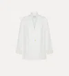 Forte Forte Viscose Cotton Twill Double Breasted Jacket In White