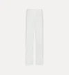 Forte Forte Viscose Cotton Twill Straight Leg Pants In White