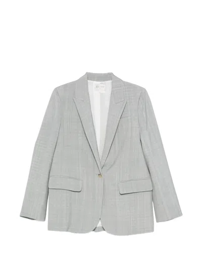 Forte Forte Viscose Hopsack Jacket In Blue
