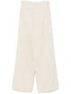 Forte Forte Viscose Wool Slub Flat Front Pants