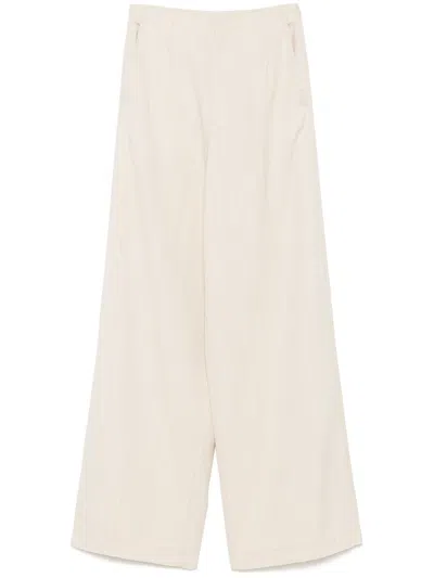 FORTE FORTE FORTE FORTE VISCOSE WOOL SLUB FLAT FRONT PANTS