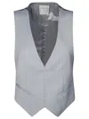 Forte Forte Viscose Wool Slub Vest In Gray