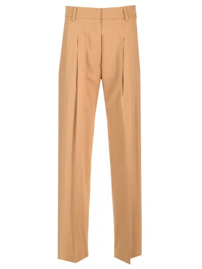 Forte Forte Viscose Wool Twill Pinces Pants In Cachemire