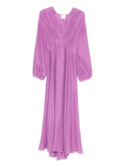 Forte Forte V-neck Dress In Purple