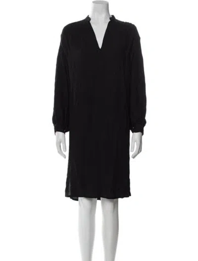 Pre-owned Forte Forte V-neck Knee-length Dress In Black