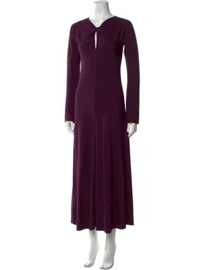 Pre-owned Forte Forte V-neck Long Dress W/ Tags In Purple