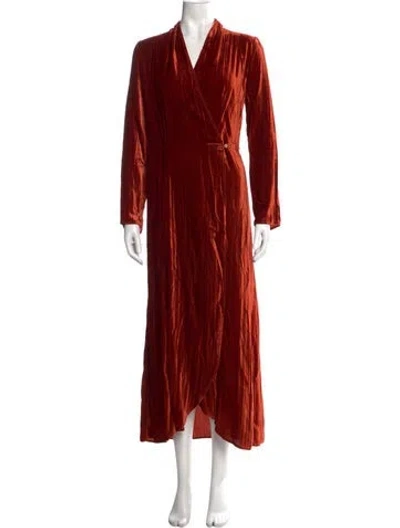 Pre-owned Forte Forte V-neck Long Dress W/ Tags In Red