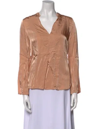 Pre-owned Forte Forte V-neck Long Sleeve Blouse In Neutral