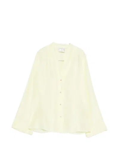 Forte Forte V-neck Long-sleeves Shirt In White