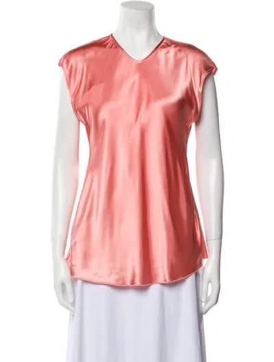 Pre-owned Forte Forte V-neck Sleeveless Blouse W/ Tags In Pink