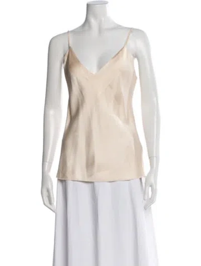 Pre-owned Forte Forte V-neck Sleeveless Top In Neutral