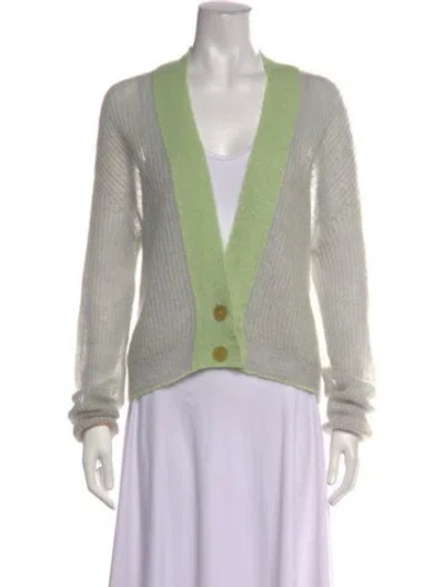 Pre-owned Forte Forte V-neck Sweater In Green