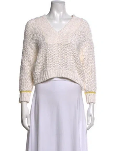 Pre-owned Forte Forte V-neck Sweater In Neutrals