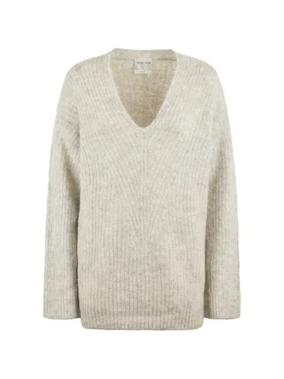 Forte Forte V-neck Sweatshirt In Gray