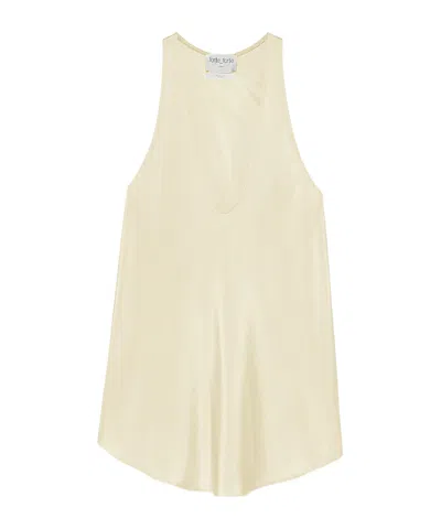 Forte Forte V-neck Vest In Neutral