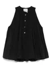 Forte Forte Bluse Aus Voile In Schwarz
