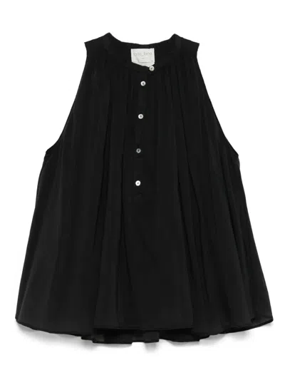Forte Forte Bluse Aus Voile In Schwarz