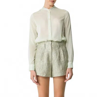 Forte Forte Voile Crystal Shirt In Mint In Green