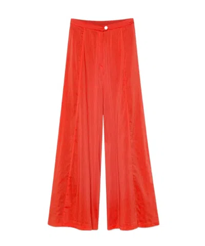 Forte Forte Voile Flared Trousers In Red