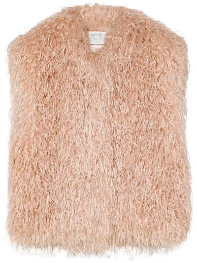 FORTE FORTE VOLUMINOUS TEXTURED VEST WITH CURLY FINISH