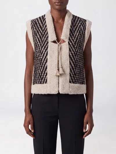 Forte Forte Waistcoat Woman Color Black In Multi