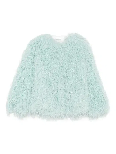 Forte Forte Wave Faux-fur Jacket In Green