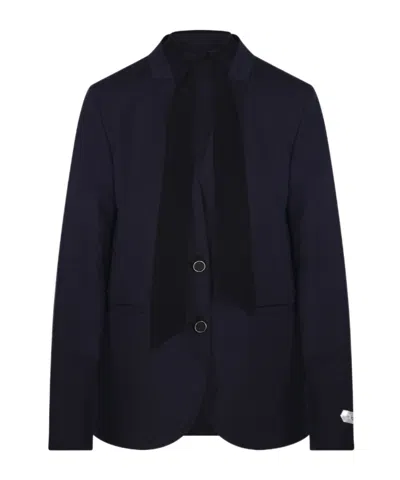 Forte Forte Wear A Scarf And Suit Jacket In Black