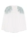 Forte Forte Women Embroidered Cotton Blend Shirt In White