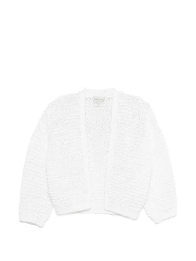Forte Forte White Chamois Tape Cardigan In Multi